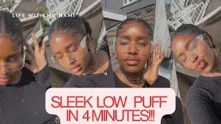 How to Do a Sleek Low Puff on Natural Hair | Easy 3-Min Tutorial