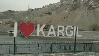 Kargil in white ❄#snowfall #like #comment #subscribemychannel 