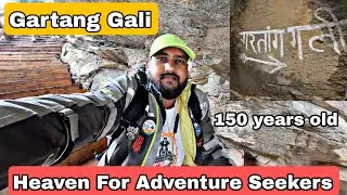 Gartang Gali 11000ft Dangerous Wooden Bridge | Nelong Valley| Gartang Gali Bike Ride #chardhamyatra