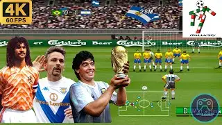 Winning Eleven 2002 Mod FIFA WORLD CUP 1990 - Teams and Clubs - Duckstation PS1 on PC - [4K60]