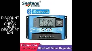 MPPT Solar Charge Controller 30A 40A 50A 60A 100A 12V 24V Auto Dual USB Load Discharger Solar Panel