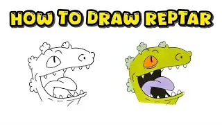 How to Draw Reptar from Rugrats &ndash; Step-by-Step Guide to Create Iconic Character