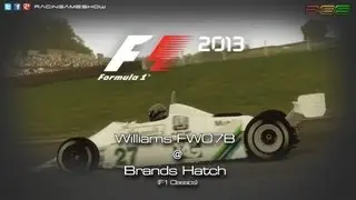 F1 2013 - Williams FW07B @ Brands Hatch. Scenario Mode Gameplay.