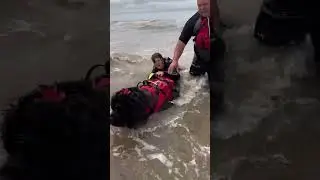 Blackpool's GIANT Lifeguard Dogs - first sea training session!