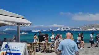 meltemi nel porto di Mykonos