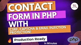 Build a Secure Contact Form with PHP | CSRF, CAPTCHA & Email Injection Protection!