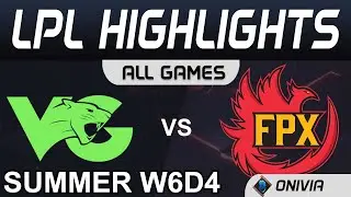 VG vs FPX Highlights ALL GAMES LPL Summer Season 2020 W6D4 Vici Gaming vs FunPlus Phoenix by Onivia