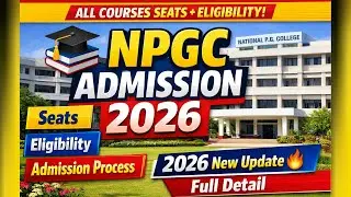 National PG College Admission 2026 | All Courses Seats, Eligibility & Admission Process Full Detail