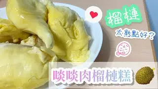 榴槤太熟點算好？加㊙️就可以變成啖啖肉榴槤糕？😤超簡單👍🏻100%榴槤肉😋｜HolyNormal