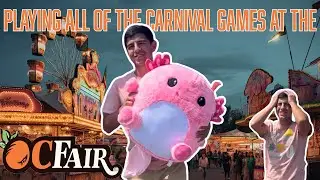 Playing All Of The Carnival Games & Eating Food At The OC Fair!