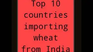 Top ten countries importing wheat from India.