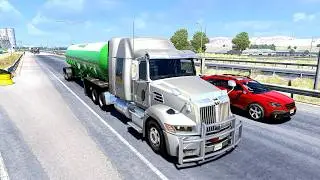 Driving Through Cities and Nature: Oxnard to Chemso in American Truck Simulator