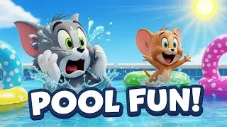 Tom and Jerry Swimming Pool Fun 🏊&zwj;♂️ | 3D Cartoon Kids Funny Video | Summer Pool Party