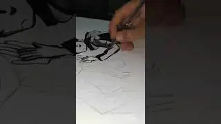 Pen Sketching Yuji Itadori on live pt.4