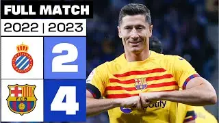 RCD Espanyol 2 - 4 FC Barcelona 2022/23 | PARTIDO COMPLETO