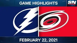 NHL Game Highlights | Lightning vs. Hurricanes &ndash; Feb. 22, 2021