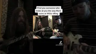 &ldquo;The vomit riff&rdquo; Lamb of God&rsquo;s Mark and Willie tour bus circa 2010 #metalhead #guitar #lambofgod