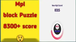Mpl Block Puzzle Game 8300+ score trick|| mpl block Puzzle me score kaise banaye #mpl #money