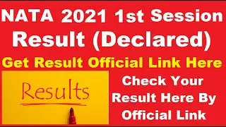 NATA 2021 1st Session Result (Declared) - Check NATA 2021 Score Card by Official Link