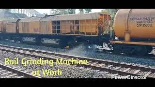 RGM (RAIL Grinding Machine) working. #heavymachinery #indianrailways #shorts #rgm #railgrinding