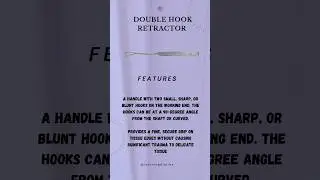 DOUBLE HOOK RETRACTOR| features and uses of surgical instruments #norcet #nclex #medstudy #trending