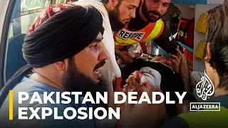 Dozens killed in bomb blast at political rally in northwest Pakistan