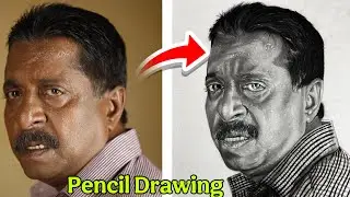 sreenivasan  malayalam actor  pencil drawing 🌹😭#sreenivasan #drawing #malayalam 