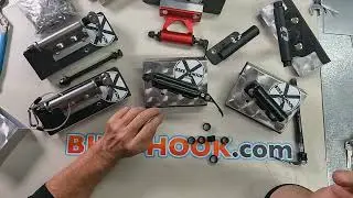 Bike-Hook front fork axle mounts and the 3 basic types used with todays e-Bikes to race bicycles