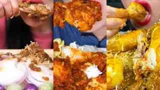 MUKBANGERS SAS , QEI , LYCHEE , STELLA|| ASMR DESI FOOD COMPILATION 😋 &hearts;