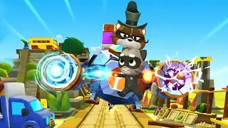 Cat Noir Tom vs Raccoon Boss! | Talking Tom Hero Dash New Update 2026 (android/iso gameplay)
