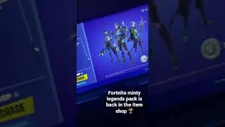 Fortnite minty legends pack is BACK in the fortnite item shop !
