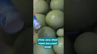 Using hair spray to make balloons shiny... does it work? see full video