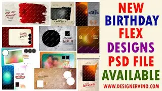 New birthday flex design psd collections available | Birthday design psd file available..