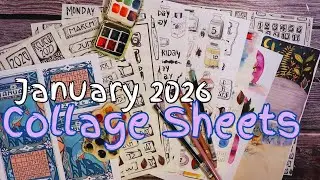 Листы для коллажей, январь 2026 г.