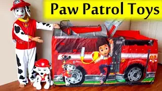 2015 GIANT Paw Patrol Marshall FIRE TRUCK TENT Filled with Paw Patrol Surprise Toys