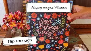 Happy Wagon Planner Flip through | 2022 Undated Planner Look and Inside pages of planner #planner
