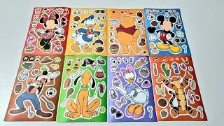 Mickey Mouse and Friends sticker asmr #asmr #relaxing #papergame #sticker #satisfying #disney #paper