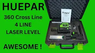 HUEPAR 360 LASER LEVEL AND OPTIONAL RECEIVER YOU NEED !!  THIS IS A GREAT TOOL  #HUEPAR, #LASERLEVEL