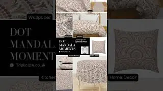 Warm Neutrals Cafe Ombre Dot Mandala Art Deco Scallop