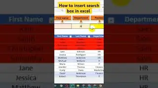 how to insert search box in excel how to add search box in excel sheet search bar on excel