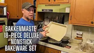 BAKKENMASTE 18-Piece Deluxe Nonstick Carbon Steel Bakeware Set