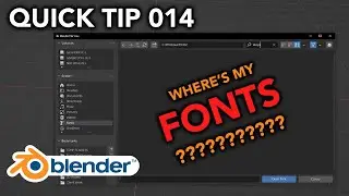 #BlenderQuickTip Find Missing Fonts in Blender - Install fonts the correct way!