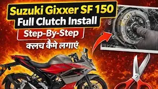 Suzuki gixxer SF 150 full clutch install kaise part by part Kaise lagaen Sahi tarike se clutch ki .