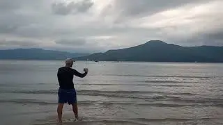 Praia Daniela indo pra Praia do Forte. Local bem pitoresco - Florian&oacute;polis - SC - Brasil 