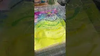 Quick mixed media art journal project with water based ink, acrylic and stamps.