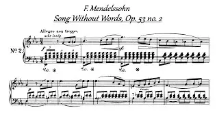 F. Mendelssohn - Songs Without Words Op. 53 no. 2