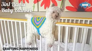 3in1 Llama Baby Blanket Crochet Pattern |  Crafting Happiness PROMO VIDEO