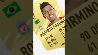 Evolu&ccedil;&atilde;o da carta do Firmino no FIFA 19 at&eacute; o FIFA 22