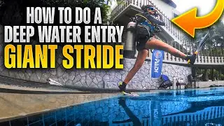 How to Do A Perfect Scuba Diving Entry? Giant Stride in Deep Water | Black Turtle Dive Thailand