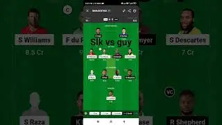 slk vs guy dream 11 prediction team #shorts #best #cricket